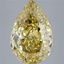 8.05 Ct. Fancy Intense  Yellow Pear Lab Grown Diamond