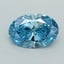 2.04 Ct. Fancy Vivid  Blue Oval Lab Grown Diamond