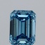1.01 Ct. Fancy Vivid Blue Emerald Lab Grown Diamond