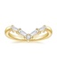18K Yellow Gold Baguette Contoured Diamond Ring, smalltop view