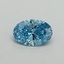 0.35 Ct. Fancy Vivid Blue Oval Lab Grown Diamond