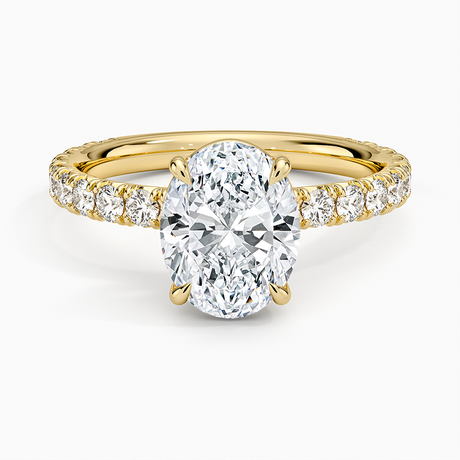 18K Yellow Gold Luxe French Pavé Perfect Fit Diamond Ring (1/2 ct. tw.)
