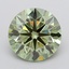 2.93 Ct. Fancy Vivid  Green Round Lab Grown Diamond