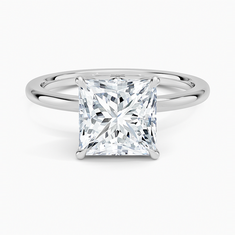 18K White Gold Petal 1.5mm Diamond Ring