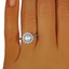 The Merino Ring, smalltop view on a hand