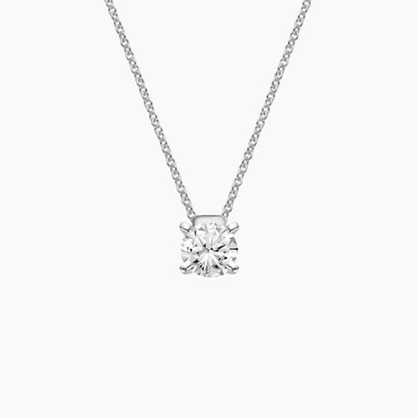Floating Solitaire Lab Grown Diamond Pendant Necklace