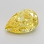 4.82 Ct. Fancy Vivid Yellow Pear Lab Grown Diamond