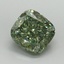 2.18 Ct. Fancy Vivid Pacific Green Cushion Lab Grown Diamond