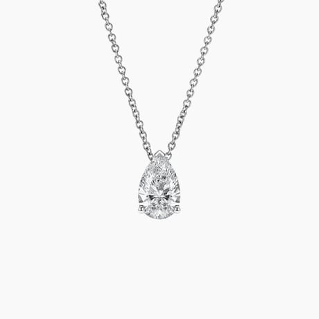 Pear Carbon Capture Lab Diamond Pendant (1 ct. tw.) in 18K White Gold