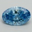 2.51 Ct. Fancy Vivid Blue Oval Lab Grown Diamond
