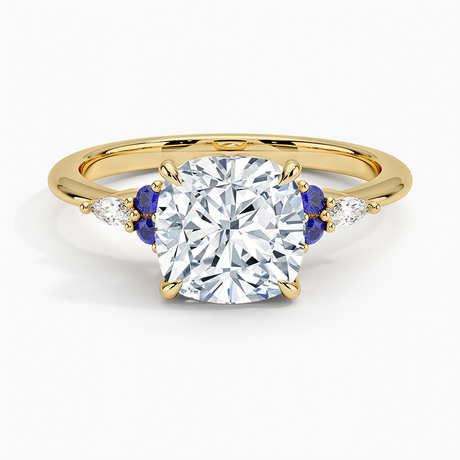 Sapphire and Diamond Engagement Ring