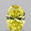 0.58 Ct. Fancy Vivid Yellow Oval Lab Grown Diamond