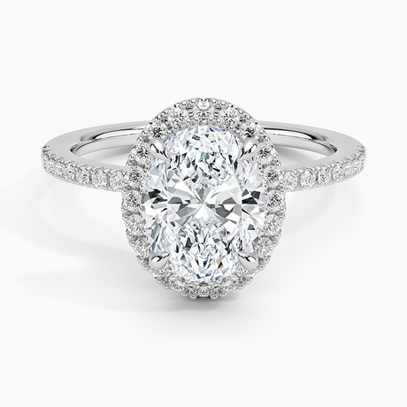 Hidden Halo Diamond Engagement Ring