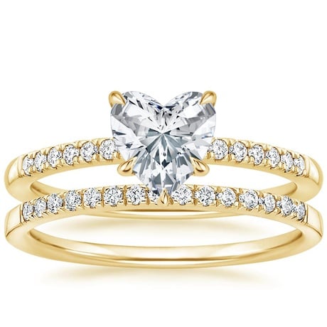 18K Yellow Gold Petite Viviana Diamond Bridal Set (1/4 ct. tw.)