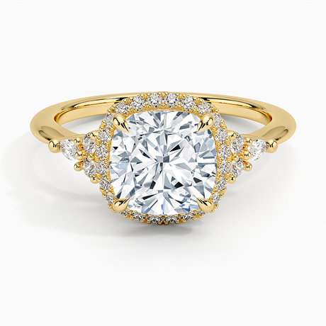 18K Yellow Gold Nadia Halo Diamond Ring (1/4 ct. tw.)