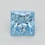0.83 Ct. Fancy Vivid Blue Princess Lab Grown Diamond