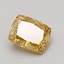 1.03 Ct. Fancy Vivid Orangy Yellow Cushion Lab Grown Diamond