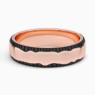 Glacier Eternity Black Diamond 6mm Wedding Ring (1/2 ct. tw.) in 14K Rose Gold