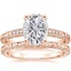14KR Moissanite Luxe Hudson Diamond Bridal Set, smalltop view