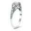The Genevie Ring, smalltop view on a hand
