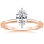 14K Rose Gold Six-Prong Petite Comfort Fit 1.5mm Solitaire Ring, smalltop view