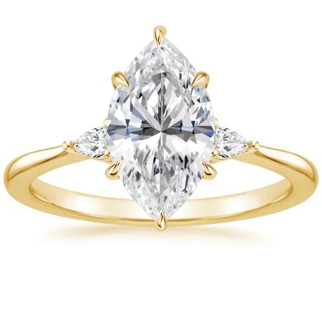 18K Yellow Gold Aria Contoured Diamond Bridal Set