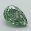 5.03 Ct. Fancy Vivid Green Pear Lab Grown Diamond