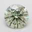 7.08 Ct. Fancy Vivid Green Round Lab Grown Diamond