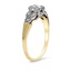The Colleen Ring, smalltop view on a hand