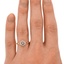 The Jolene Ring, smallzoomed in top view on a hand