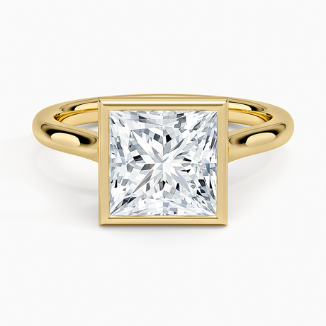 Bezel Set Engagement Ring - Luna