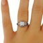 The Rosita Ring, smalltop view on a hand