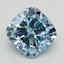 1.59 Ct. Fancy Vivid Blue Cushion Lab Grown Diamond