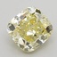 0.81 Ct. Fancy Yellow Cushion Diamond