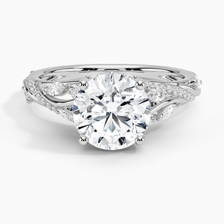 14K White Gold Begonia Vine Diamond Ring (1/2 ct. tw.)