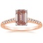 14K Rose Gold Sonora Diamond Ring, smalltop view