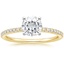 18K Yellow Gold Ballad Half Coverage Diamond Ring (1/8 ct. tw.), smalltop view