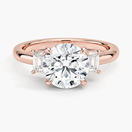 14K Rose Gold Petite Rhiannon Three Stone Diamond Ring (1/4 ct. tw.)