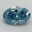 2.03 Ct. Fancy Vivid Blue Oval Lab Grown Diamond