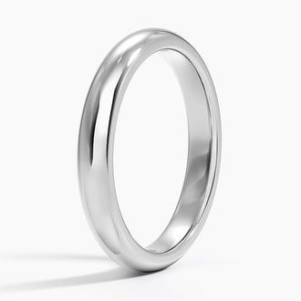 Fairmined Comfort Fit 3mm Wedding Ring in 18K White Gold