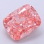 2.83 Ct. Fancy Vivid  Pink Cushion Lab Grown Diamond