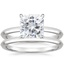 18KW Moissanite Hazel Bridal Set, smalltop view