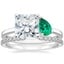 18K White Gold Viridian Toi et Moi Diamond Ring with Luxe Sia Diamond Open Ring (1/5 ct. tw.)