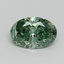 2.11 Ct. Fancy Vivid Green Oval Lab Grown Diamond