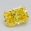 0.52 Ct. Fancy Vivid Yellow Radiant Lab Grown Diamond