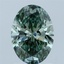 1.51 Ct. Fancy Vivid Green Oval Lab Grown Diamond