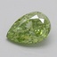 1.02 Ct. Fancy Vivid  Green Pear Lab Grown Diamond