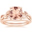 14KR Morganite Budding Willow Bridal Set, smalltop view