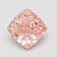 4.06 Ct. Fancy Vivid Pink Cushion Lab Grown Diamond