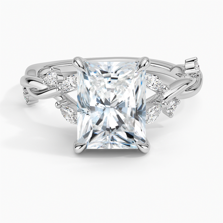 18K White Gold Azalea Twist Diamond Ring